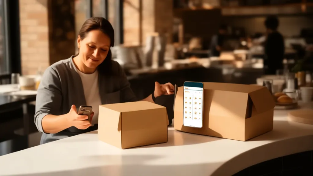 Como fidelizar clientes no delivery: dono de restaurante atendendo pedido no WhatsApp com cardápio digital