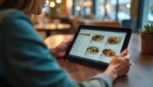 Cardápio digital e tecnologia de pedidos em restaurante